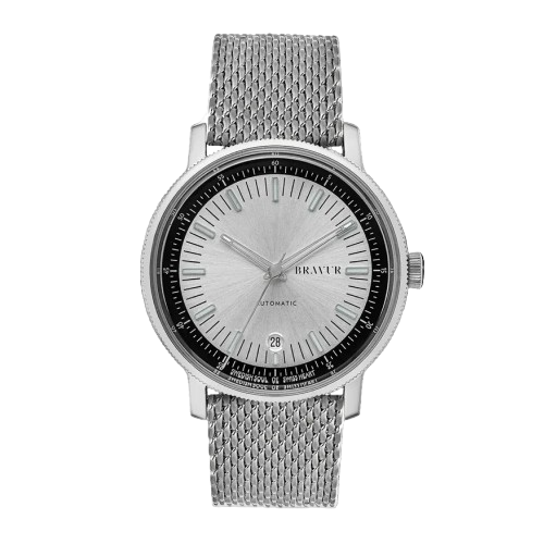 Bravur | BW003 - Silver / Milanese Mesh (Automatic)