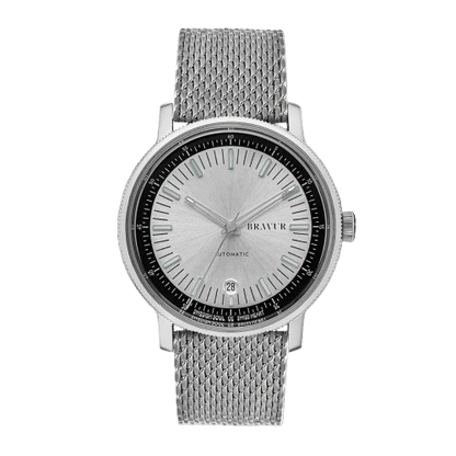 Bravur | BW003 - Silver / Milanese Mesh (Automatic)