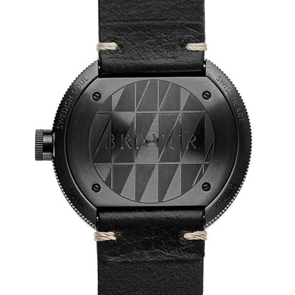 Bravur | BW002 - Black PVD / Brown Leather