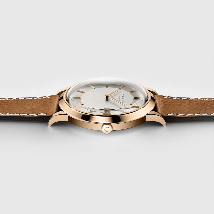 Corniche | Historique - Rose Gold / Cognac Brown Leather