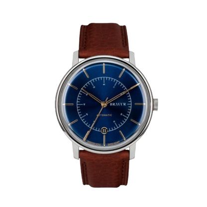 Bravur | Scandinavia - Midnight Blue Brown Leather (Automatic)