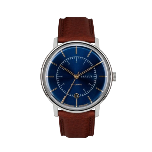 Bravur | Scandinavia - Midnight Blue Brown Leather (Automatic)