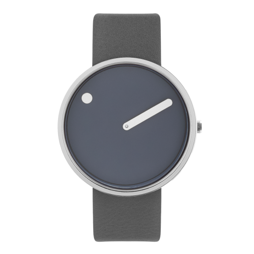 Picto | Midnight Blue Dial / Thunder Grey Leather Strap