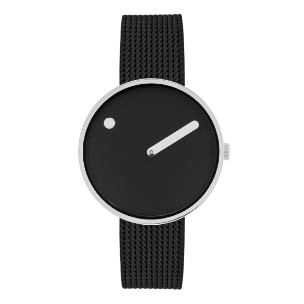 Picto | Black Dial / Matt Black Mesh Band