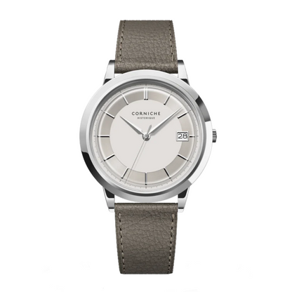 Corniche | Historique - Stainless Steel / Taupe Leather