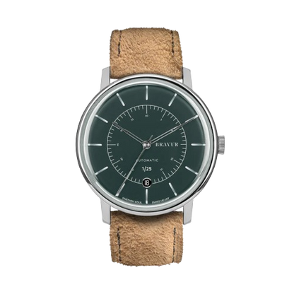 Bravur | Scandinavia Limited Edition - Shadow Green / Suede Strap (Automatic)