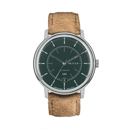 Bravur | Scandinavia Limited Edition - Shadow Green / Suede Strap (Automatic)