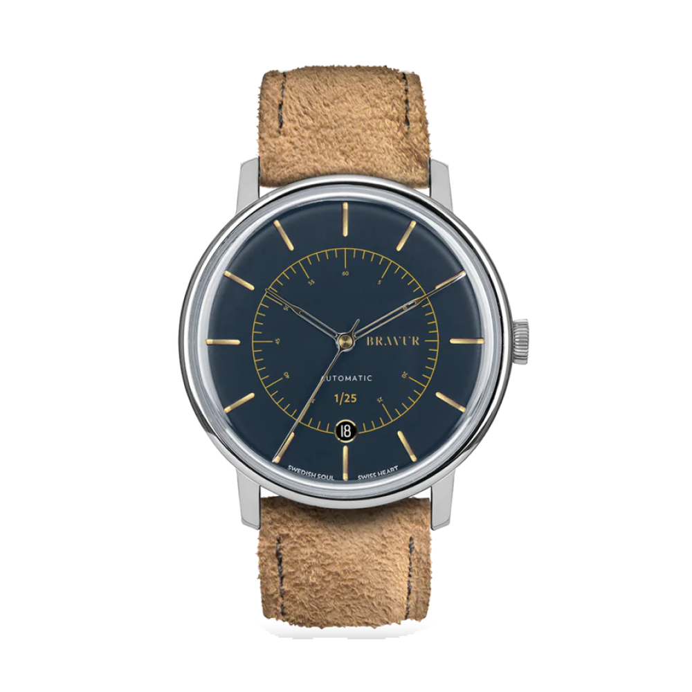 Bravur | Scandinavia Limited Edition - Slate Grey / Suede Strap (Automatic)