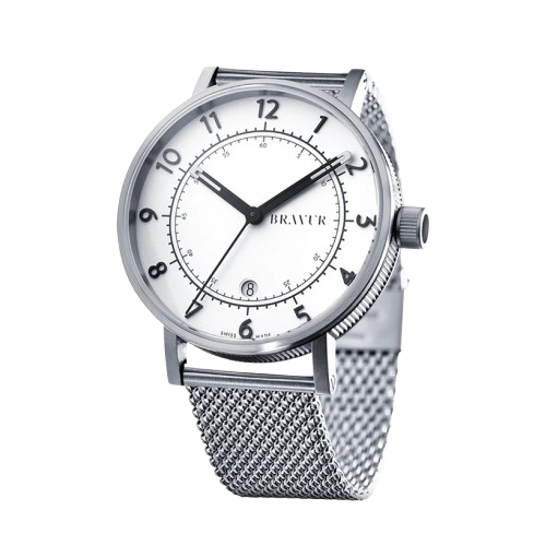 Bravur | BW001 - Silver / Milanese Mesh