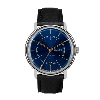 Bravur | Scandinavia - Midnight Blue / Black Leather (Automatic)