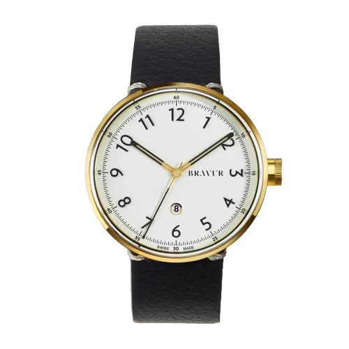 Bravur | BW102 - Gold / Black Leather