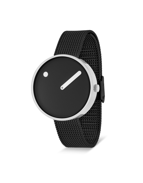 Picto | Black Dial / Matt Black Mesh Band