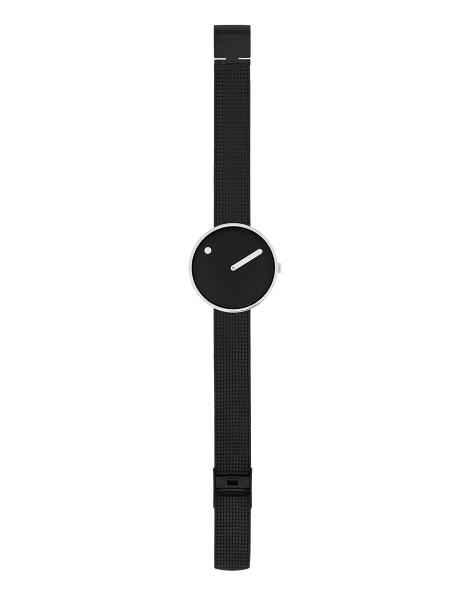 Picto | Black Dial / Matt Black Mesh Band