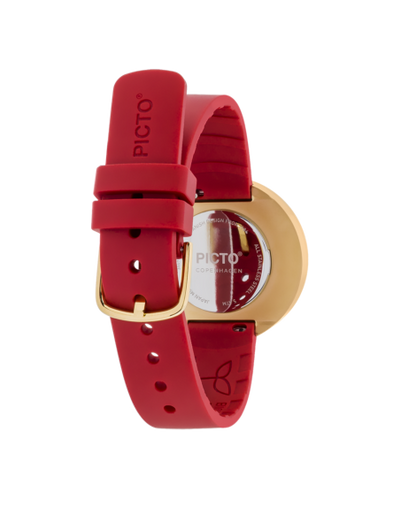 Picto |  Cinnamon Red Dial / Cinnamon Red Bio based TPU Strap