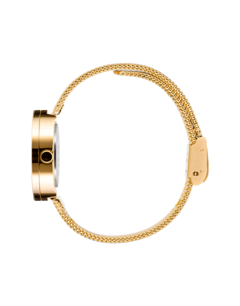 Picto |  White Dial / Matt Gold Mesh Band