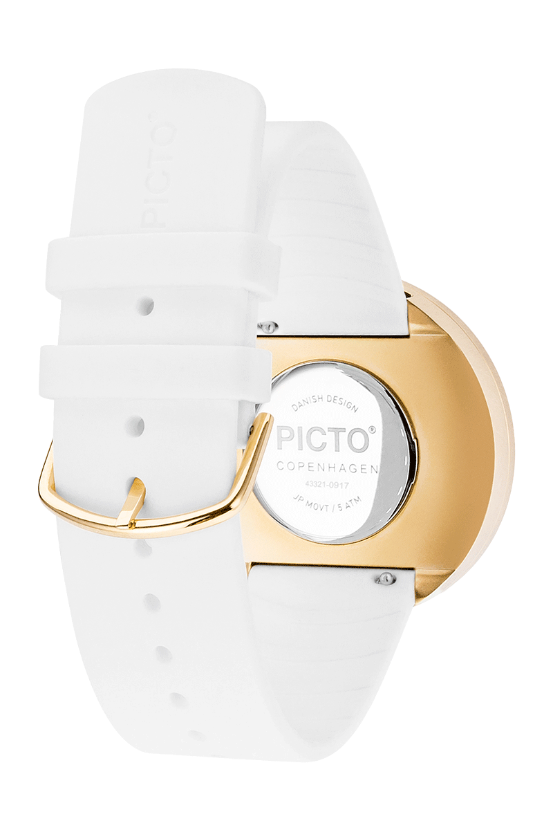 Picto |  White Dial / White Silicone Strap