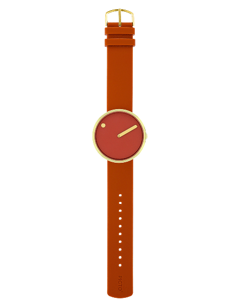 Picto | Cinnamon Red Dial / Cinnamon Red Silicone Strap