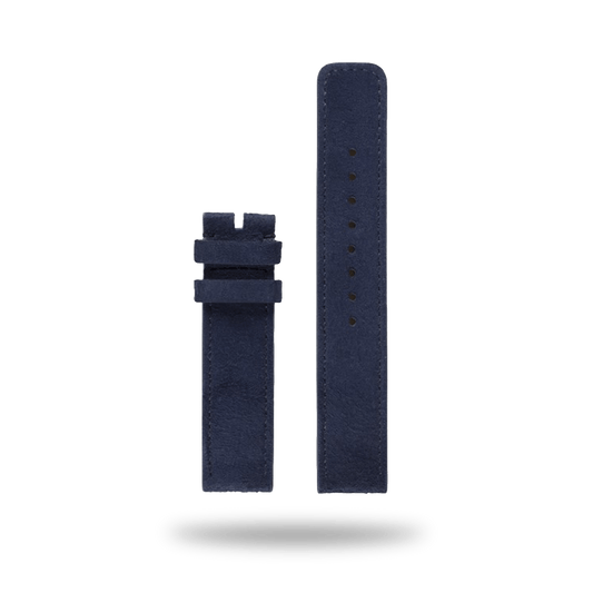 Greyhours | Strap 20mm - Leather - Lambskin Suede Blue