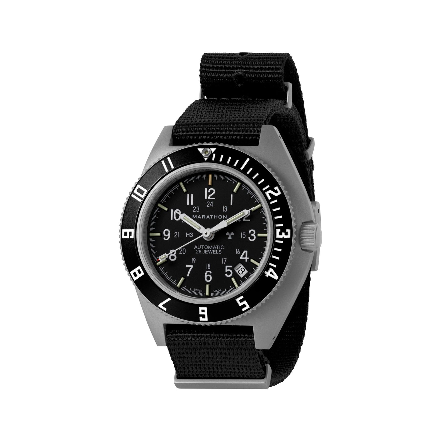 Marathon | Pilot's Steel Navigator w/ Date (Automatic) / Black Nylon - 41mm