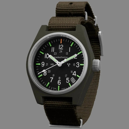 Marathon | General Purpose Quartz - Date (Land) - Sage Green - 34mm