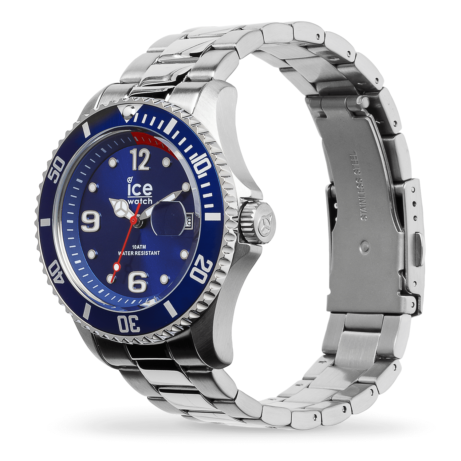 Ice Watch ICE Steel Blue Silver Medium TIME ZONE