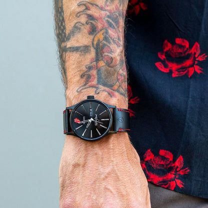 Nixon | Rolling Stones x Nixon - Sentry Leather - All Black