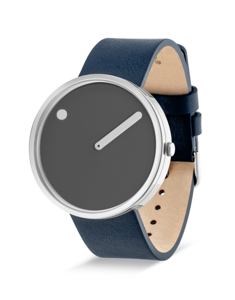 Picto | Thunder Grey Dial / Midnight Blue Leather Strap