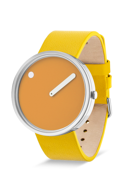 Picto |  Mustard Yellow Dial / Canary Yellow Leather Strap
