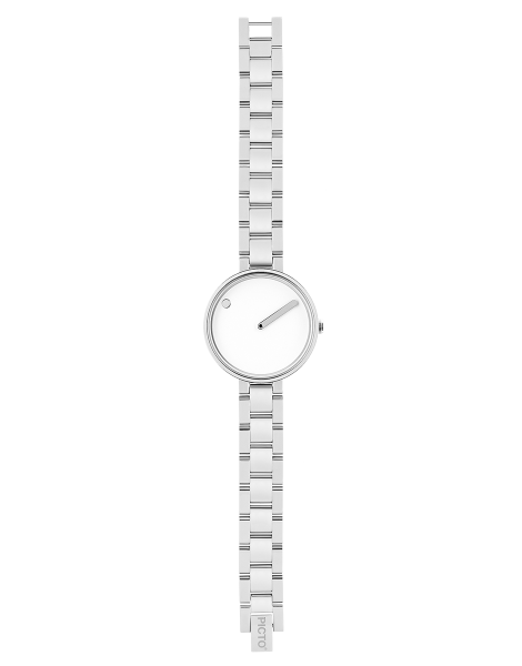 Picto |  White Dial / Polished Steel Bracelet