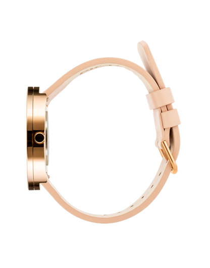 Picto | White Dial / Nude Pink Leather Strap