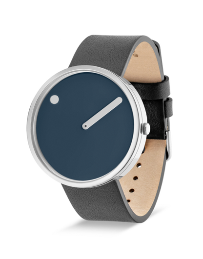 Picto | Midnight Blue Dial / Thunder Grey Leather Strap