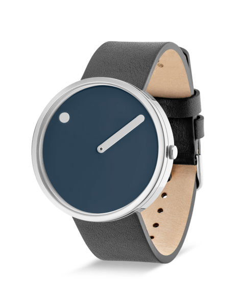 Picto | Midnight Blue Dial / Thunder Grey Leather Strap