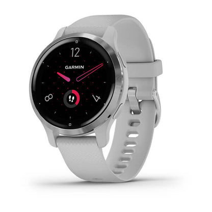 VENU 2S | Silver Stainless Steel Bezel with Mist Gray Case and Silicone Band