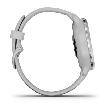 VENU 2S | Silver Stainless Steel Bezel with Mist Gray Case and Silicone Band
